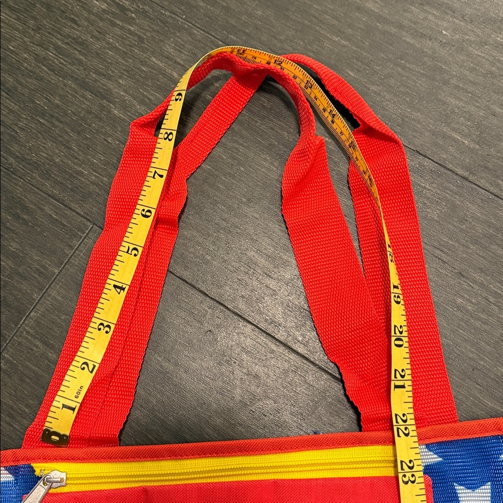 Wonder Woman Star Pattern Tote Bag - Red and Blue - Picture 7 of 8